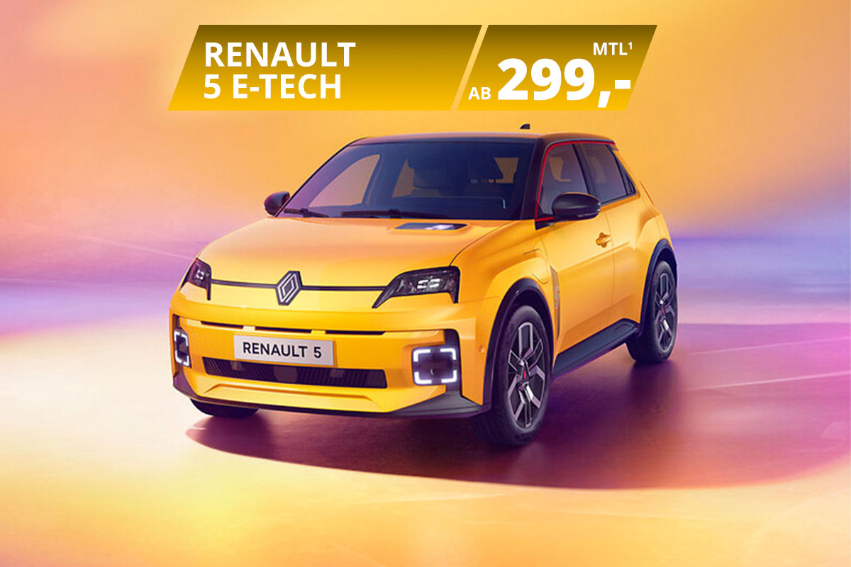 Renault 5 E-Tech 100% elektrisch