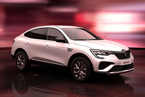 zu sehen ist ein weißer Renault Arkana