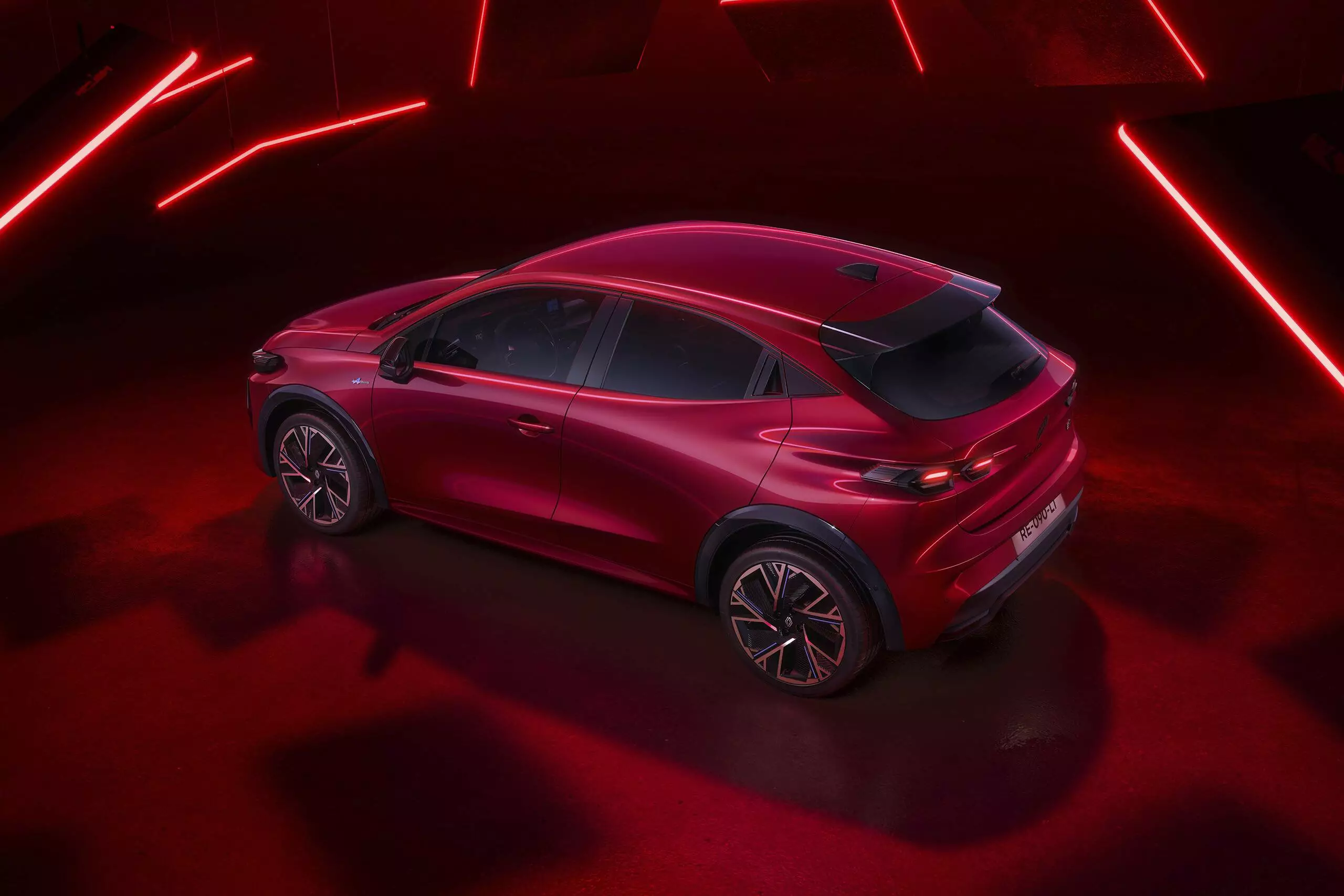 Heck eines roten Renault Clio 2026