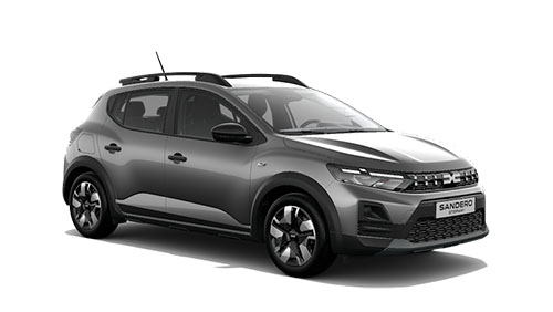 zu sehen ist ein grauer Dacia Sandero Stepway 