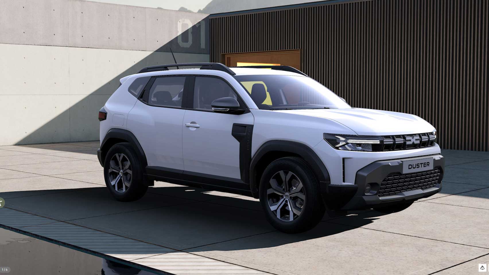 zu sehen ist ein weißer Dacia Duster Expression