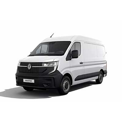zu sehen ist ein weißerRenault Kangoo von vorne
