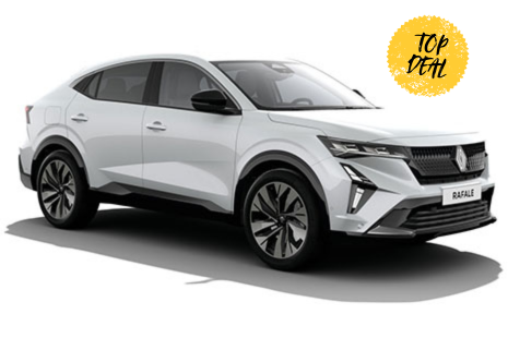 zu sehen ist ein weißer Renault Rafale Techno 