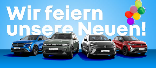 Modelleinführung Renault Scenic, Rafale, Captur und Dacia Duster