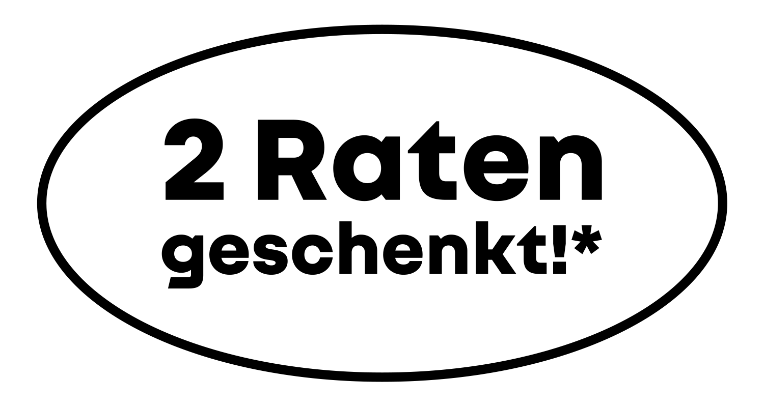 Zwei Raten geschenkt