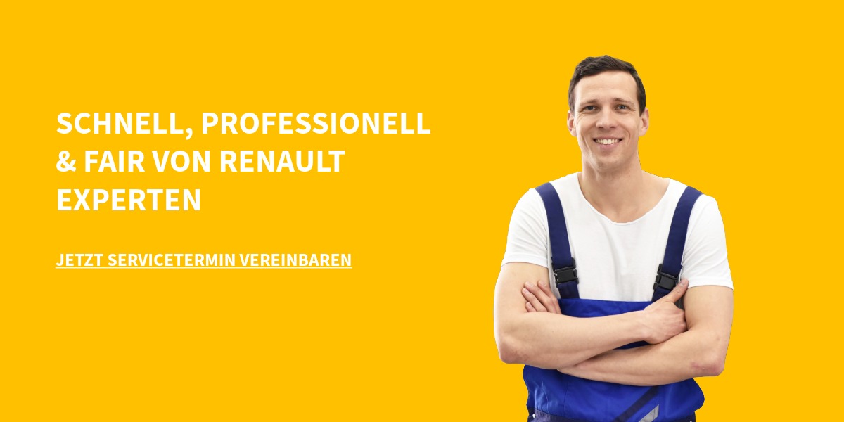 KFZ Mitarbeiter mit Text Jetzt Servicetermin vereinbaren