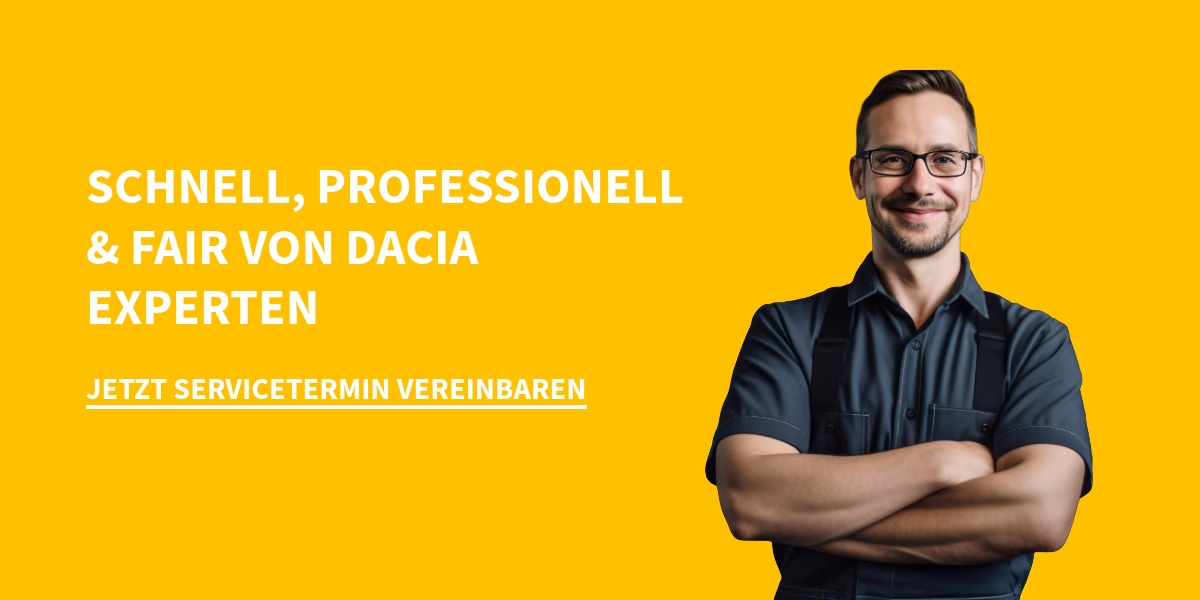 KFZ Mitarbeiter mit Text Jetzt Servicetermin vereinbaren