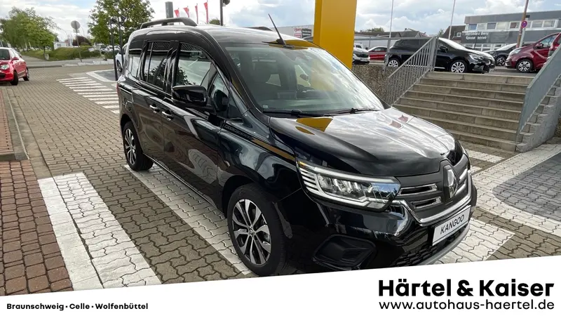 zu sehen ist ein schwarzer Renault Kangoo 