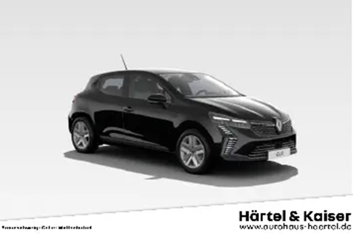zu sehen ist ein schwarzer Renault Clio